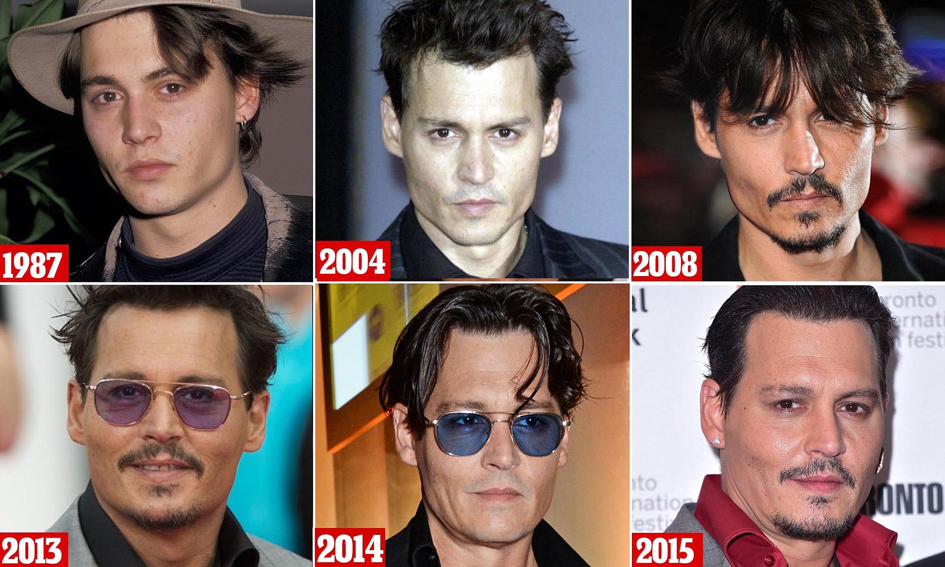 Antes e depois de Johnny Depp é de cair o queixo Plástica dos Famosos